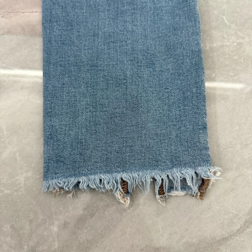Women’s American Eagle Slim Straight Super Stretch Frayed Hem Jeans Size 00 - Picture 11 of 16